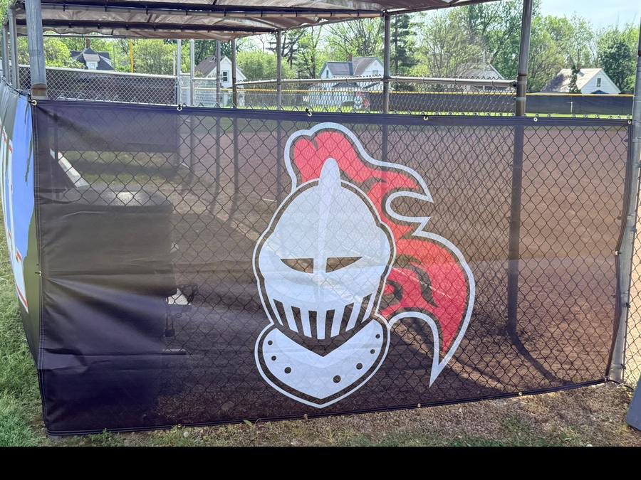 Knights dugout mesh fence banner — Sports Banners by Brand 513 Collective