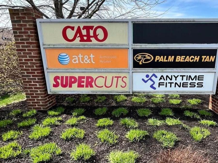 Multi-tenant retail pylon — Exterior & Storefront Signs by Brand 513 Collective