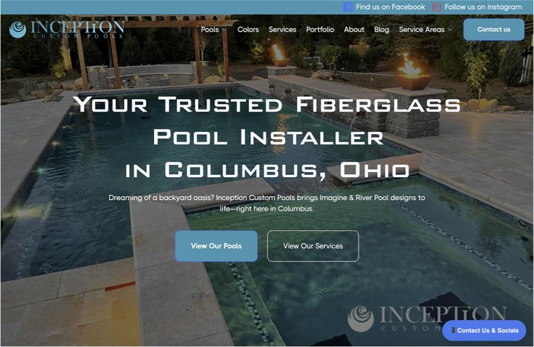 Inception Pools — Web Design by Brand 513 Collective