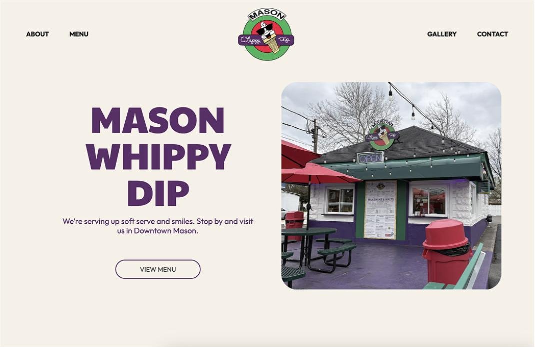 Mason Whippy Dip — Web Design by Brand 513 Collective