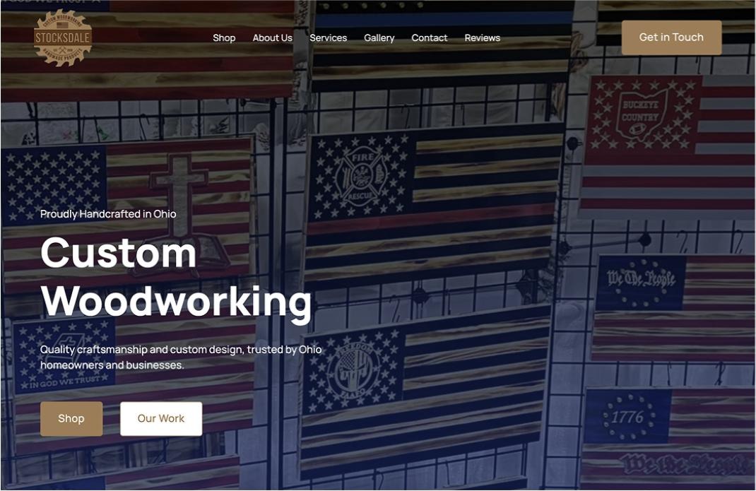 Stocksdale Custom Woodworking — Web Design by Brand 513 Collective