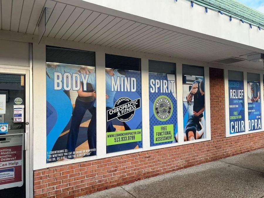 Lebanon Chiropractic & Fitness — Window Graphics & Lettering by Brand 513 Collective