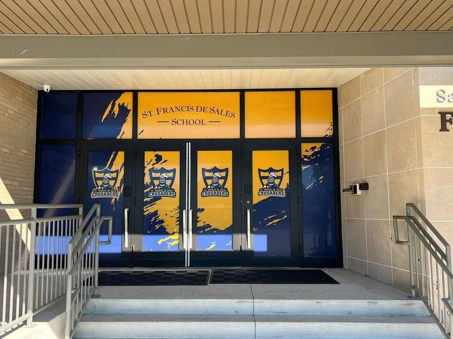 St. Francis de Sales School — Window Graphics & Lettering by Brand 513 Collective